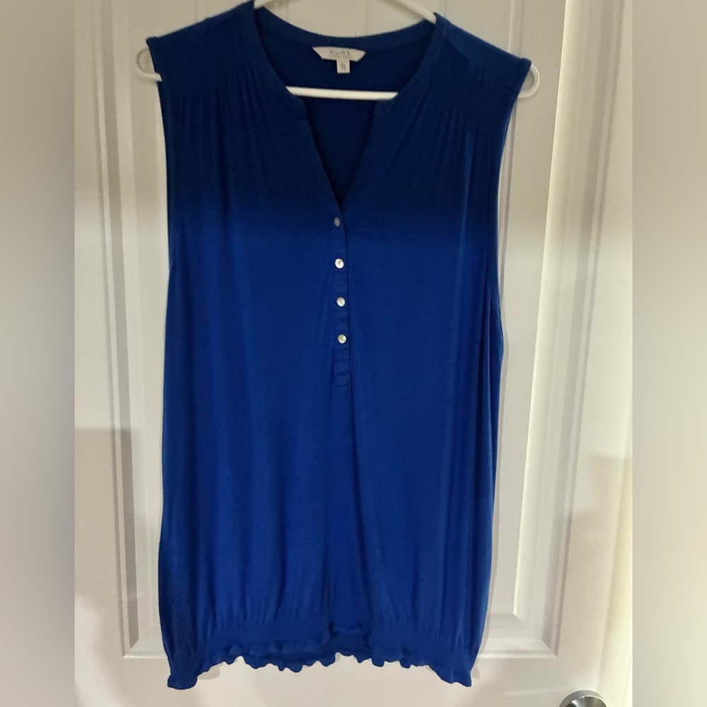 Pure Alfred Sung Cobalt Blue Sleeveless Top